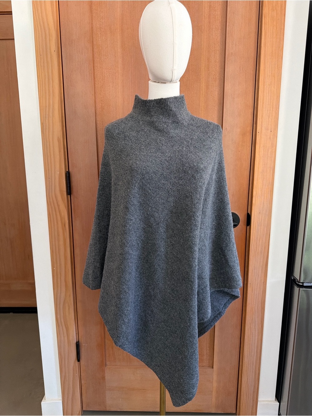 NWT! Time and Tru Gray Mock Neck Poncho